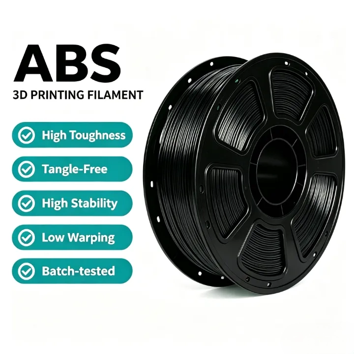 Black ABS 3D Printer Filament 1.75mm 1KG Spool