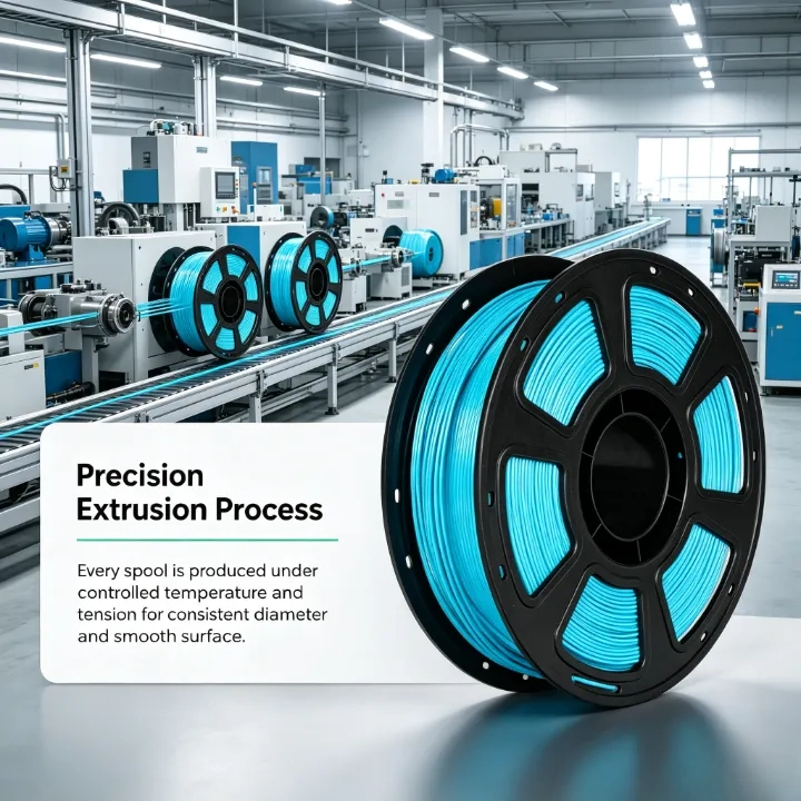 Batch-tested Sky Blue PETG Filament 1.75mm – 1kg Impact-Resistant - Image 2