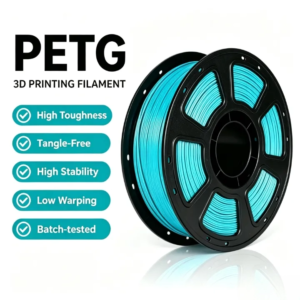 Batch-tested Ice Blue PETG Filament 1.75mm – 1kg Impact-Resistant