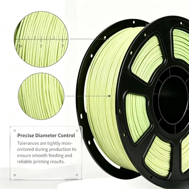 Light Yellow PLA+ Filament 1.75mm – 1kg Impact-Resistant - Image 2