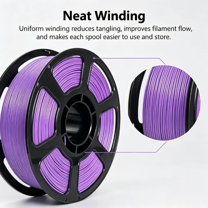 Batch-tested Purple PETG Filament 1.75mm – 1kg Impact-Resistant - Image 3
