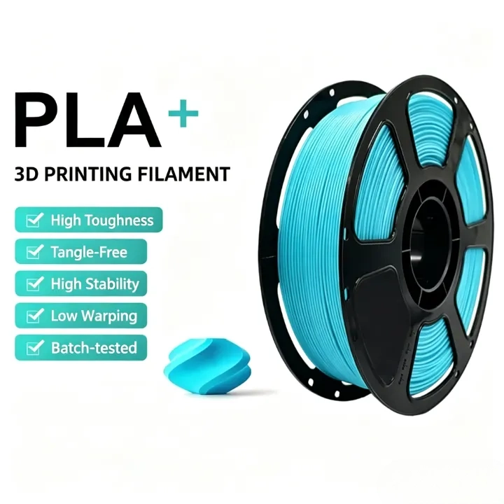 Sky Blue PLA+ Filament 1.75mm – 1kg Impact-Resistant