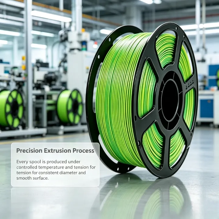 Yellow-Green PLA Silk Dual Color Filament 1.75mm – 1kg - Image 7