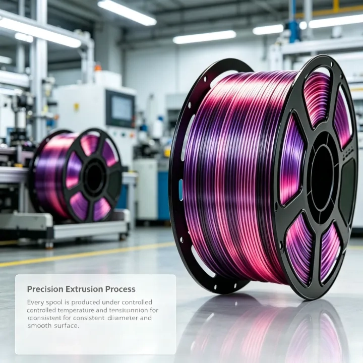 Purple-Pink PLA Silk Dual Color Filament 1.75mm – 1kg - Image 7