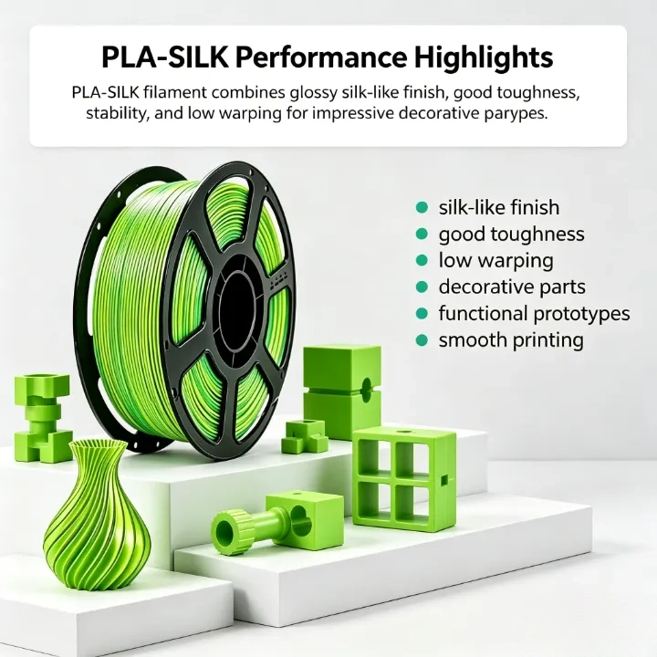 Yellow-Green PLA Silk Dual Color Filament 1.75mm – 1kg - Image 4