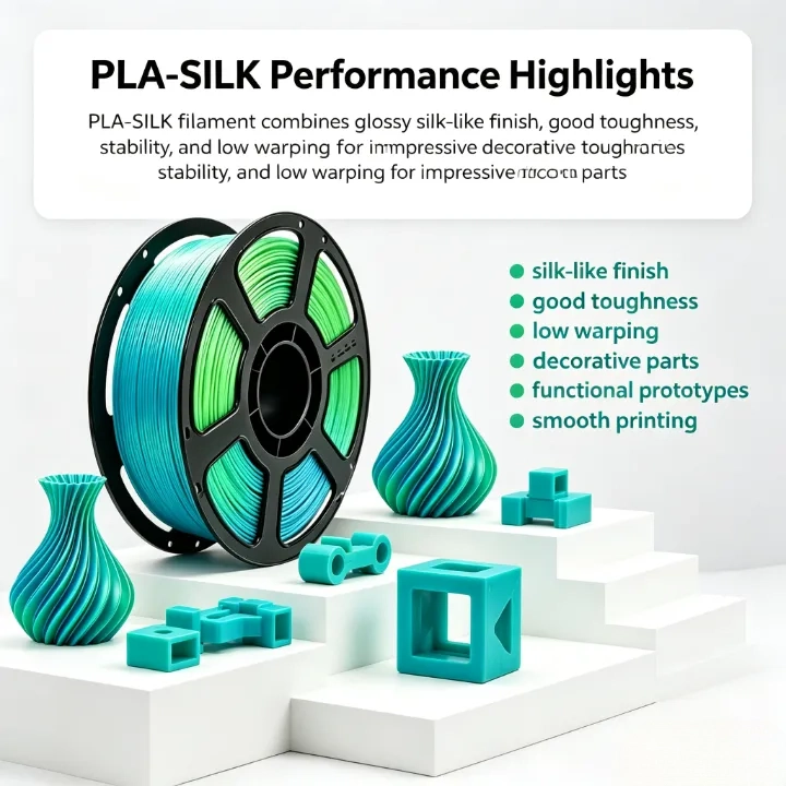 Teal-Green PLA Silk Dual Color Filament 1.75mm – 1kg - Image 4