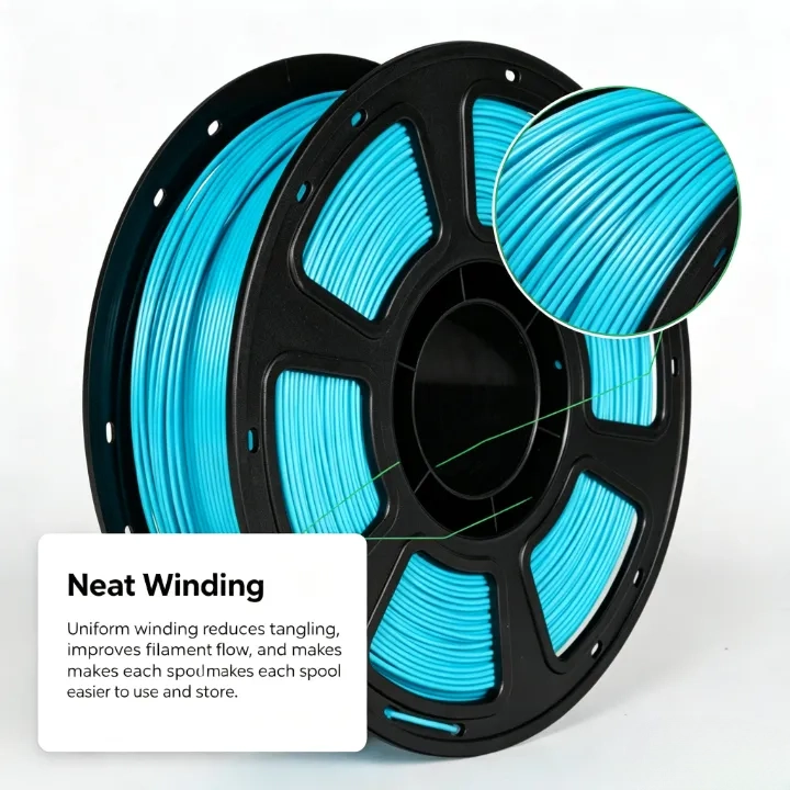 Batch-tested Sky Blue PETG Filament 1.75mm – 1kg Impact-Resistant - Image 4