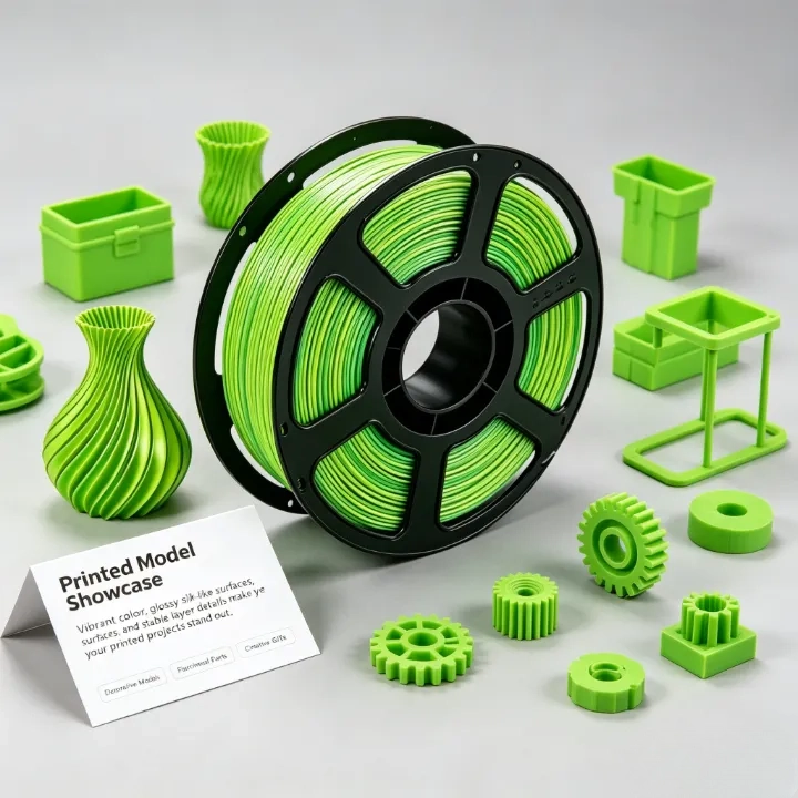 Yellow-Green PLA Silk Dual Color Filament 1.75mm – 1kg - Image 5