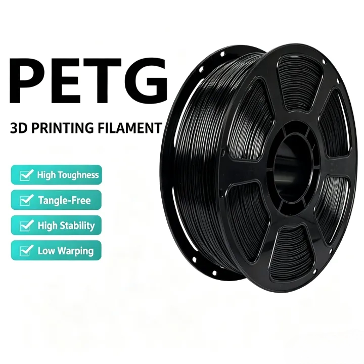 Batch-tested Black PETG Filament 1.75mm – 1kg Impact-Resistant