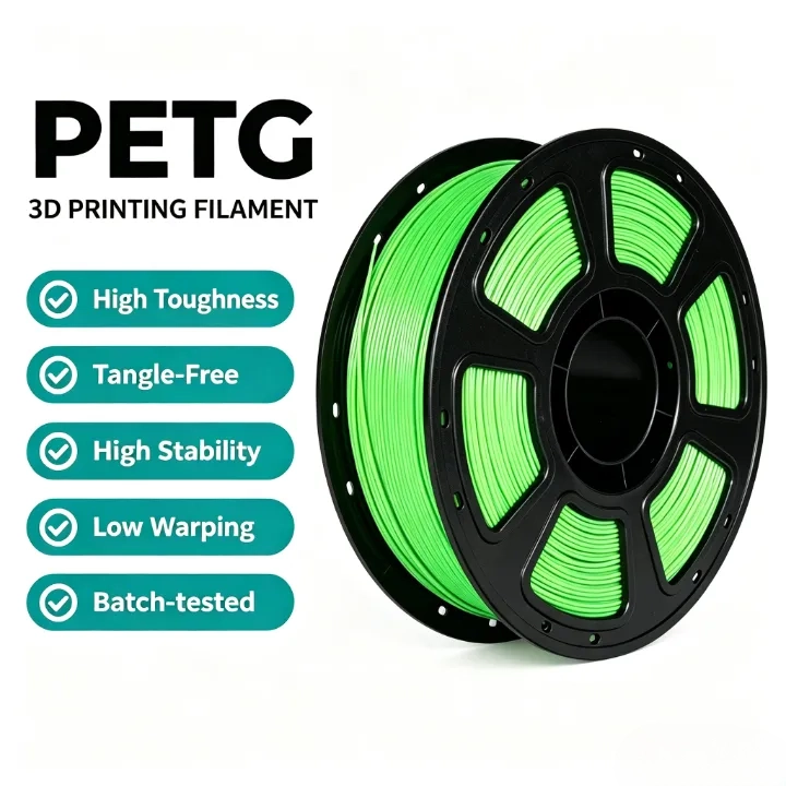 Batch-tested Green PETG Filament 1.75mm – 1kg Impact-Resistant