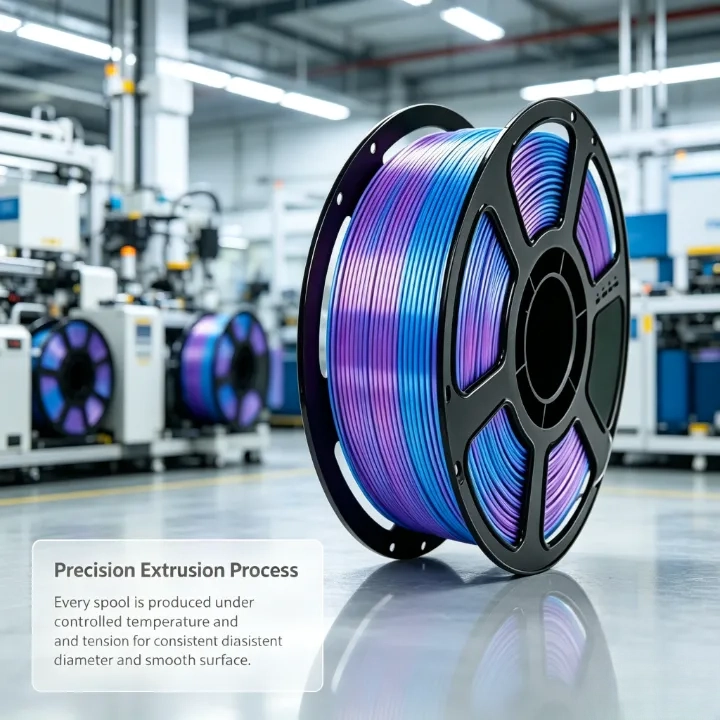 Blue-Purple PLA Silk Dual Color Filament 1.75mm – 1kg - Image 2