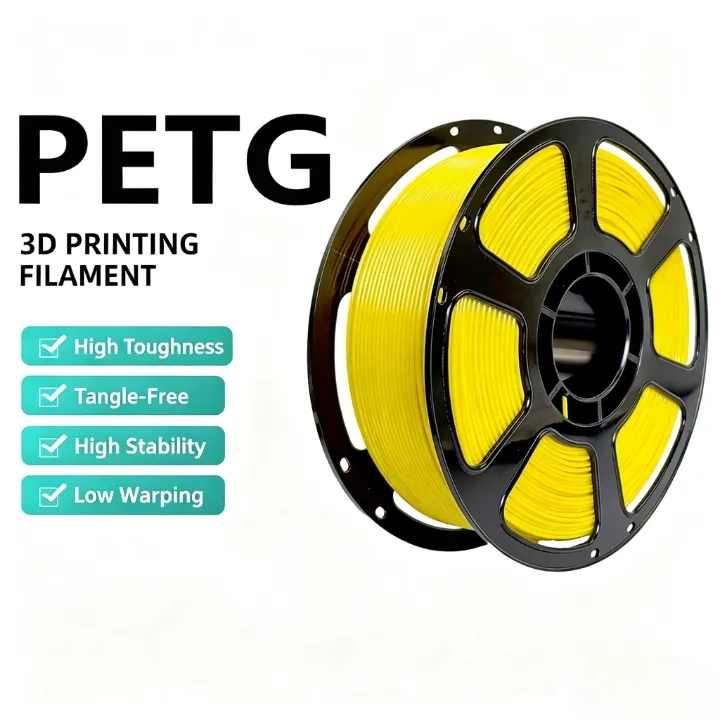 Batch-tested Yellow PETG Filament 1.75mm – 1kg Impact-Resistant