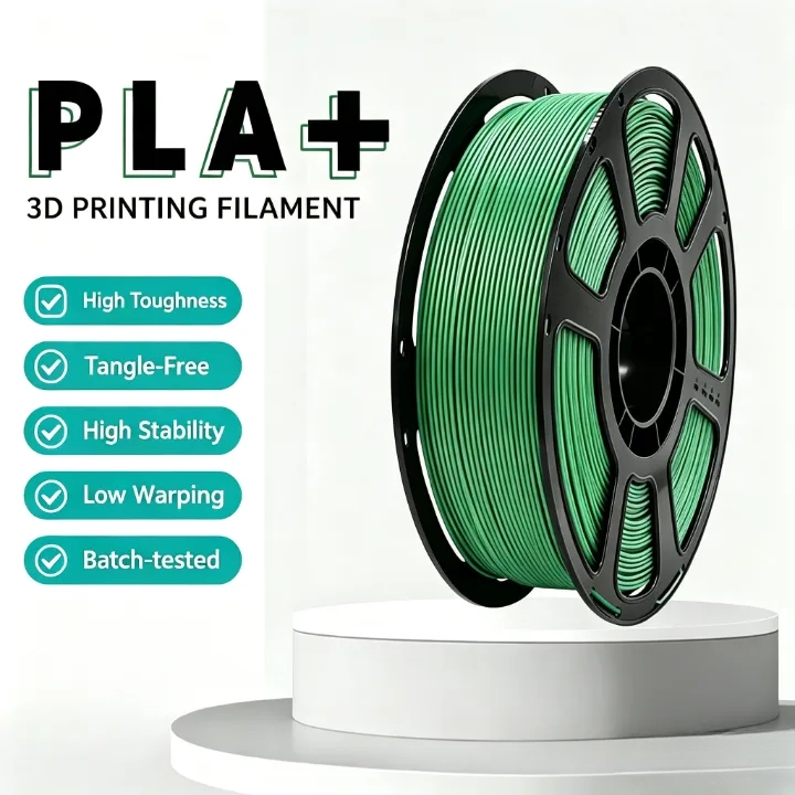Green PLA+ Filament 1.75mm – 1kg Impact-Resistant