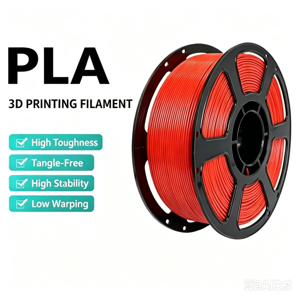 Red PLA 3D Printer Filament 1.75mm 1KG Spool