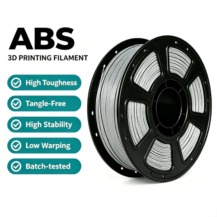 Gray ABS 3D Printer Filament 1.75mm 1KG Spool