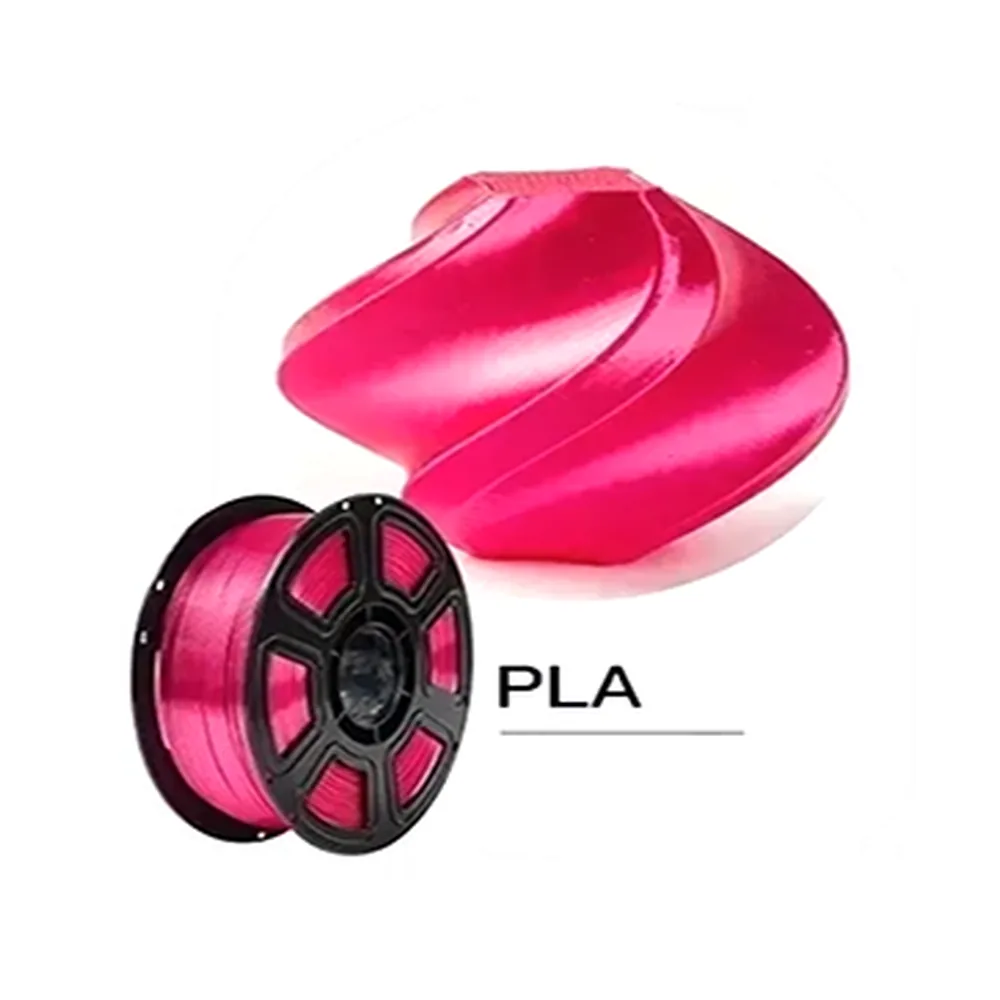 Pink PLA filament spool on a clean white background