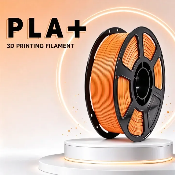 Orange PLA+ filament used in a 3D printing project, scene 4