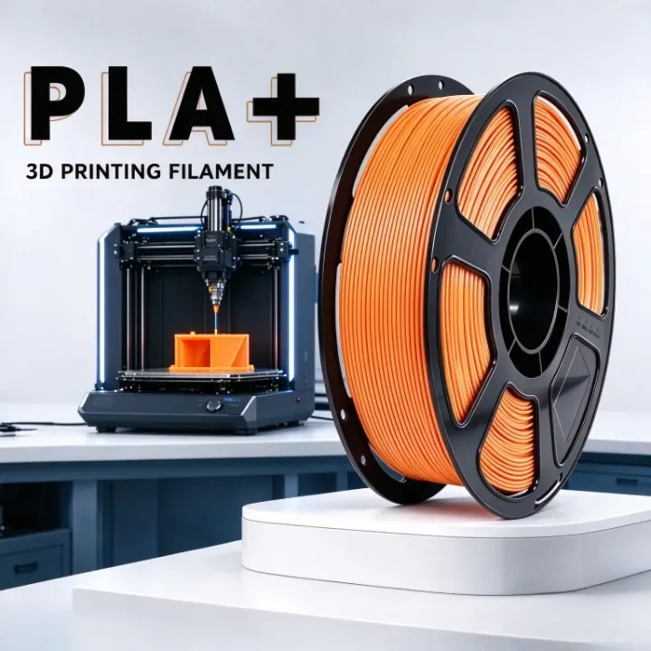 Orange PLA+ filament used in a 3D printing project, scene 5