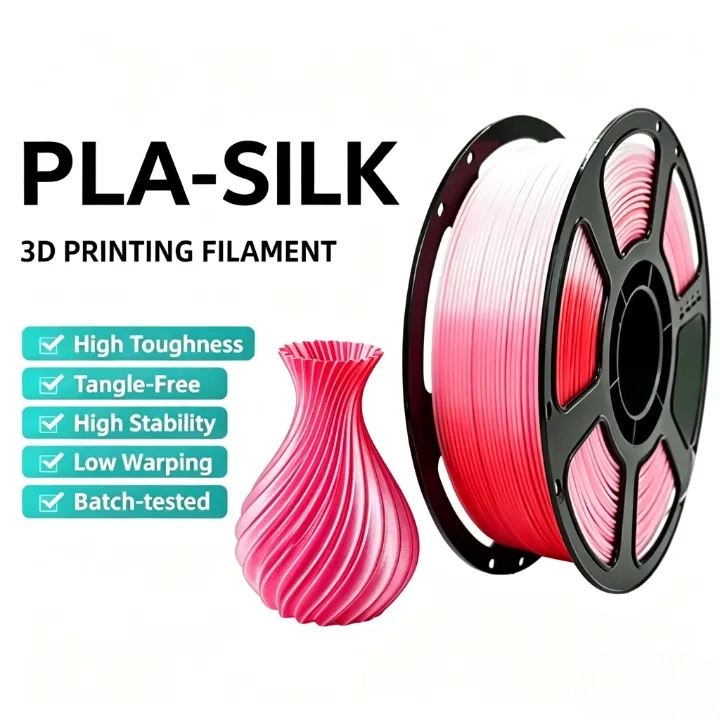 Red-Pink PLA Silk Dual Color Filament 1.75mm – 1kg