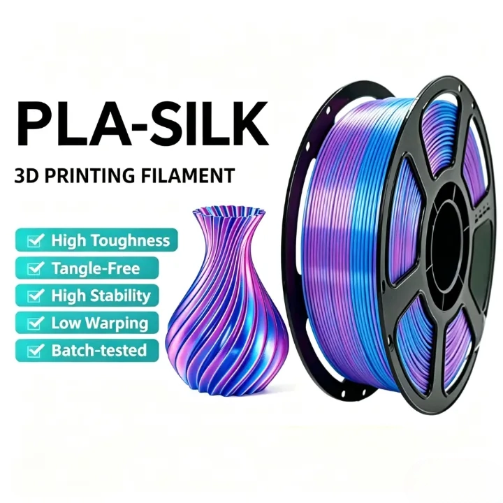 Blue-Purple PLA Silk Dual Color Filament 1.75mm – 1kg