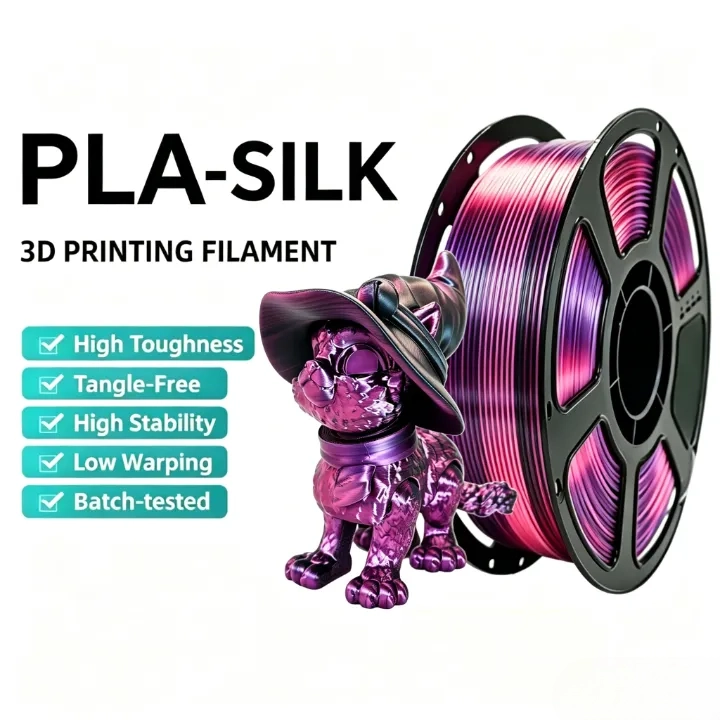 Purple-Pink PLA Silk Dual Color Filament 1.75mm – 1kg