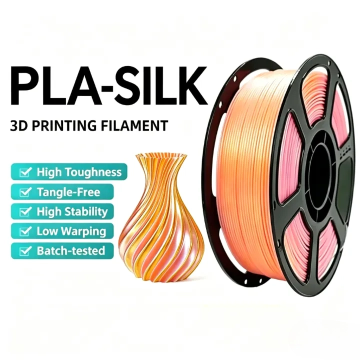 Orange-Pink PLA Silk Dual Color Filament 1.75mm – 1kg